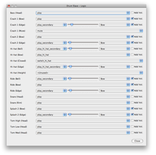 Logic configuration window